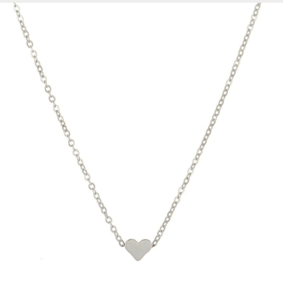 Gold or Silver- Crystal Heart Choker Necklace - Picture 4 of 5